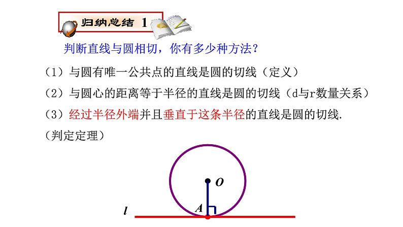 24.2.2直线与圆的位置关系--切线的判定  课件 人教版数学九年级上册 课件第6页