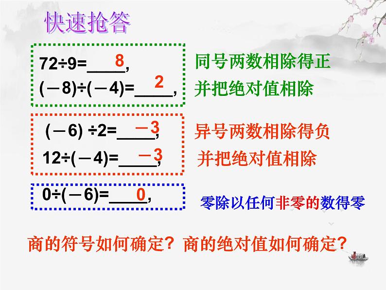 沪科版数学七年级上册 有理数的除法 课件第7页