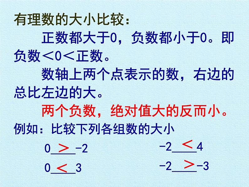 鲁教版（五四制）数学六年级上册 第二章 有理数及其运算 复习 课件08