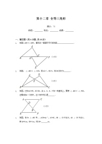 初中第十二章 全等三角形综合与测试当堂检测题