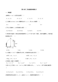 数学九年级下册第5章 二次函数综合与测试课后复习题