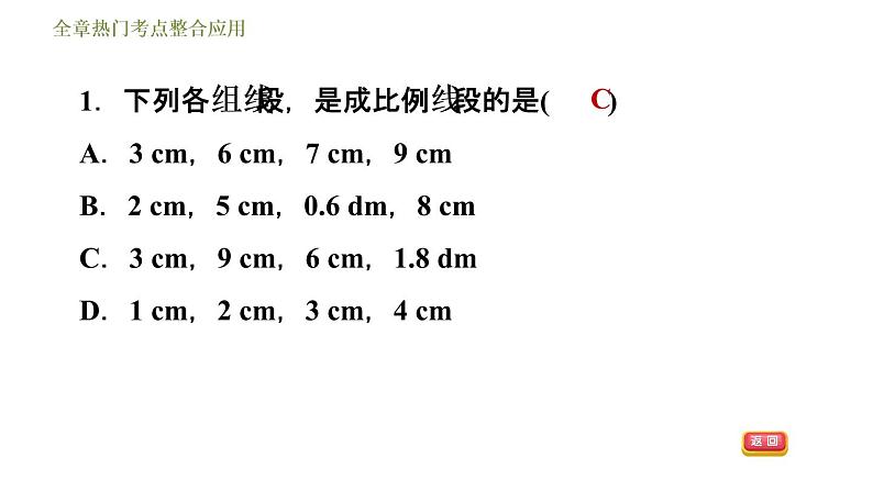 2021-2022学年人教版九年级下册数学课件 第27章 相似 全章热门考点整合应用04