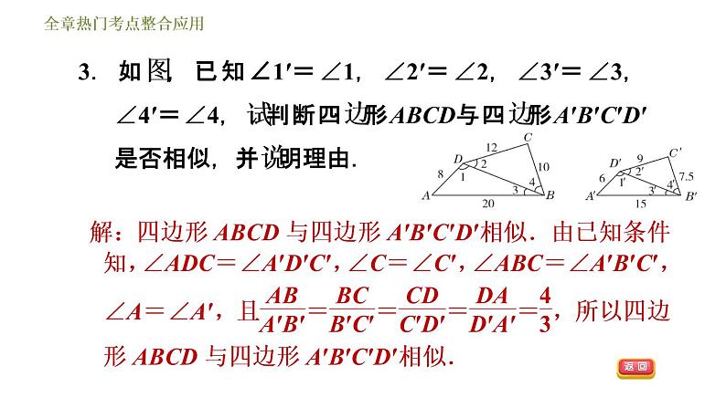 2021-2022学年人教版九年级下册数学课件 第27章 相似 全章热门考点整合应用06