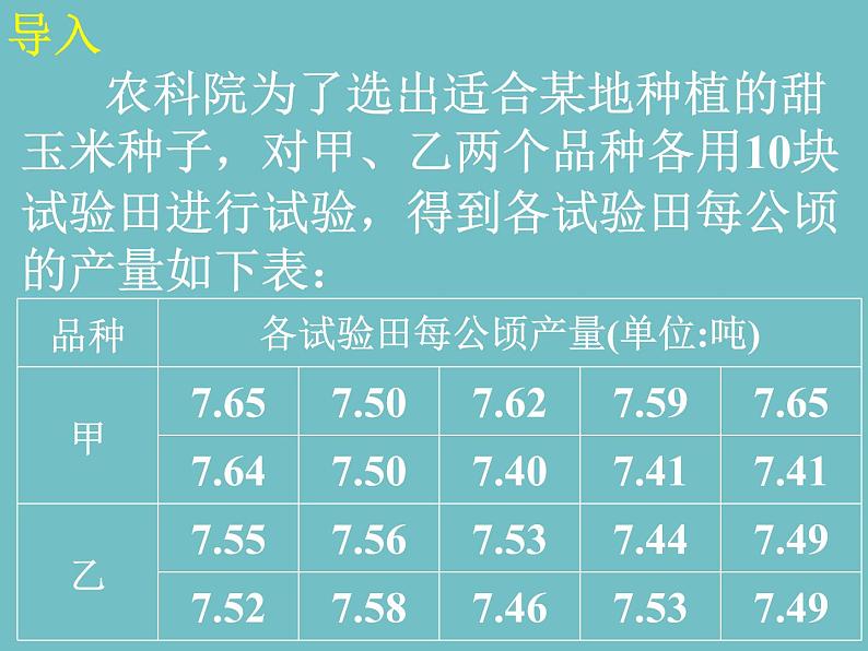 人教版数学八年级下册 20.2.1极差、方差(2) 课件第5页