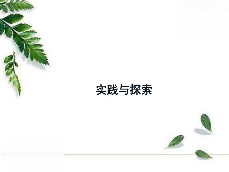 华师大版数学七年级下册第六章 《实践与探索》课件01