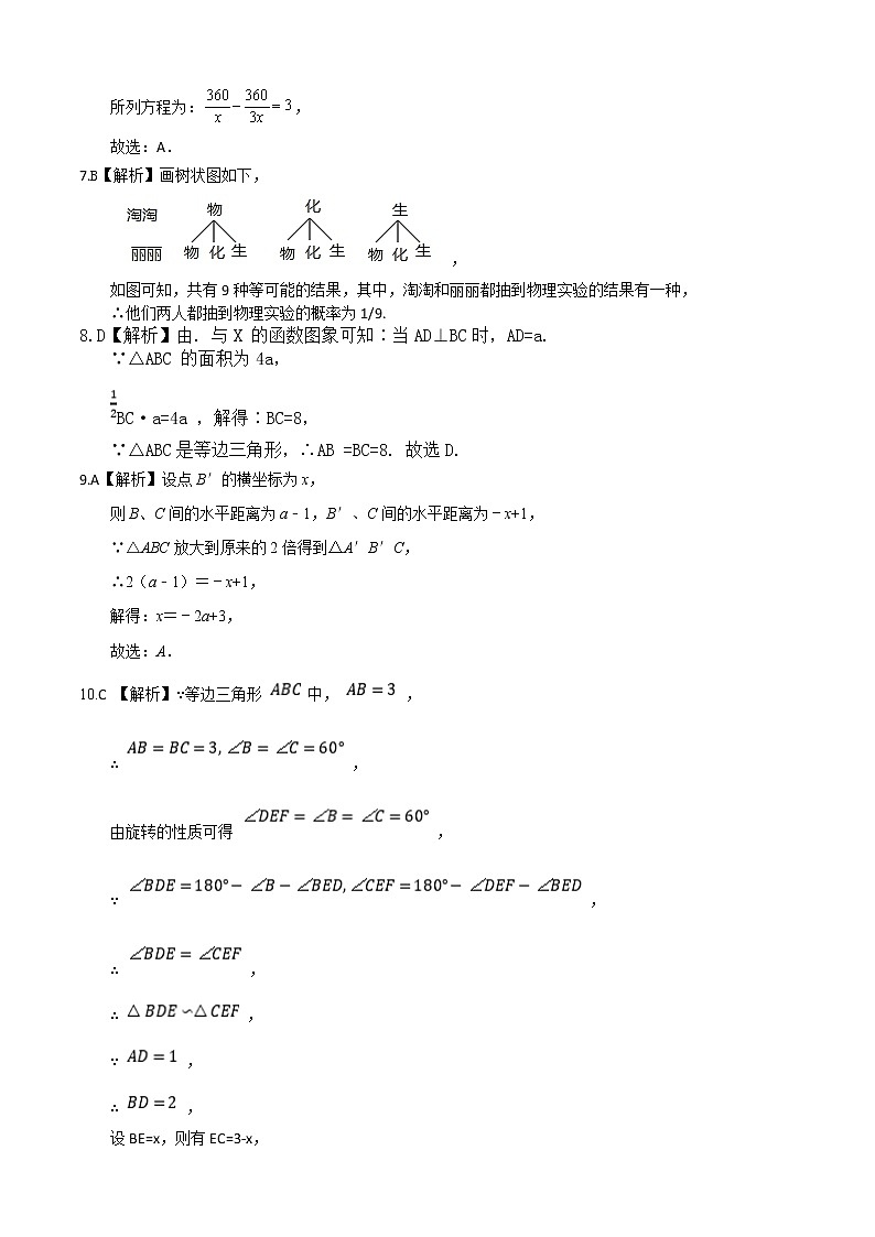 2021-2022学年九年级数学上学期期末测试卷(北师大版,河南专用)02(考试版+全解全析+答题卡)02