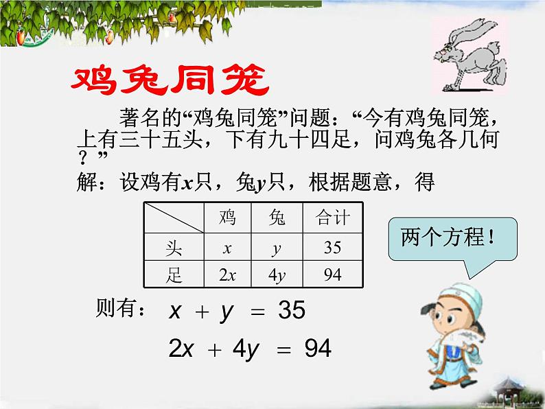 沪科版数学七年级上册 3.3二元一次方程组(1) 课件第4页