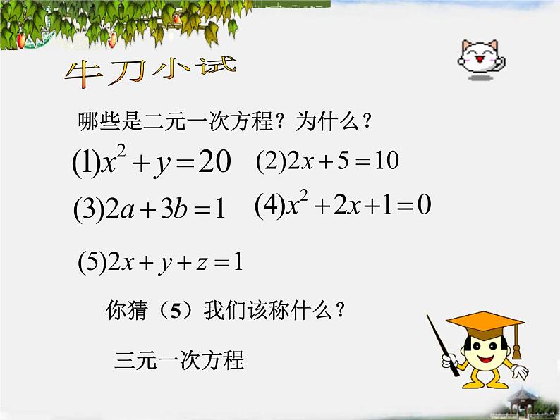 沪科版数学七年级上册 3.3二元一次方程组(1) 课件第6页