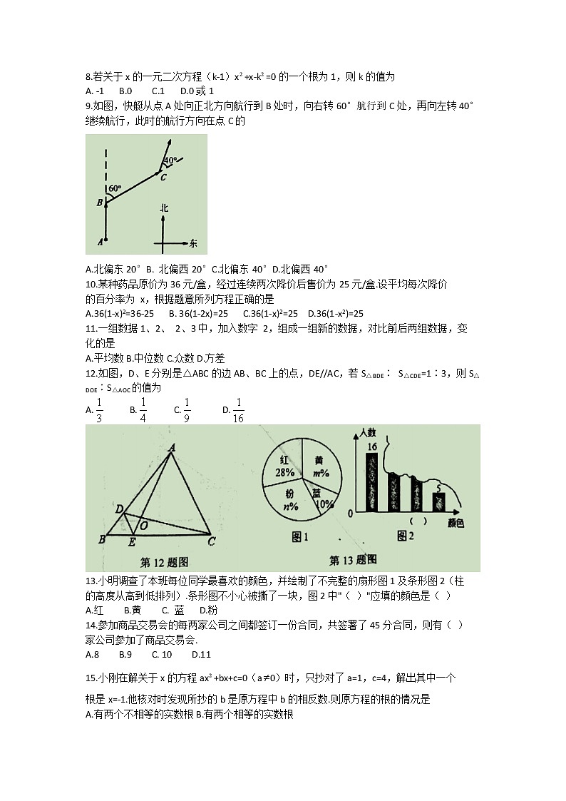 河北省唐山市滦州市2021-2022学年九年级上学期期中考试数学试题（Word版含答案）02