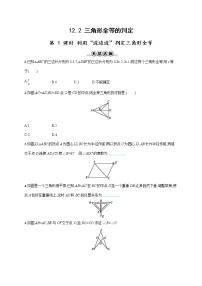 人教版八年级上册第十二章 全等三角形12.2 三角形全等的判定第1课时测试题