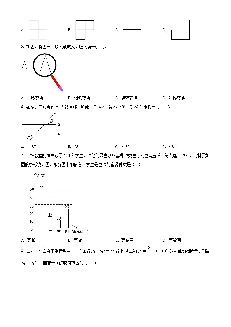 精品解析：2021年湖南省长沙市青竹湖湘一外国语学校九年级下学期第二次模拟考试数学试题（解析版+原卷版）02