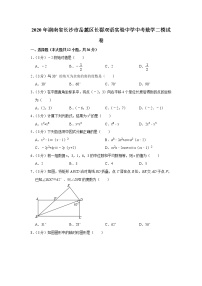 2020年湖南省长沙市岳麓区长郡双语实验中学中考数学二模试卷（解析版）