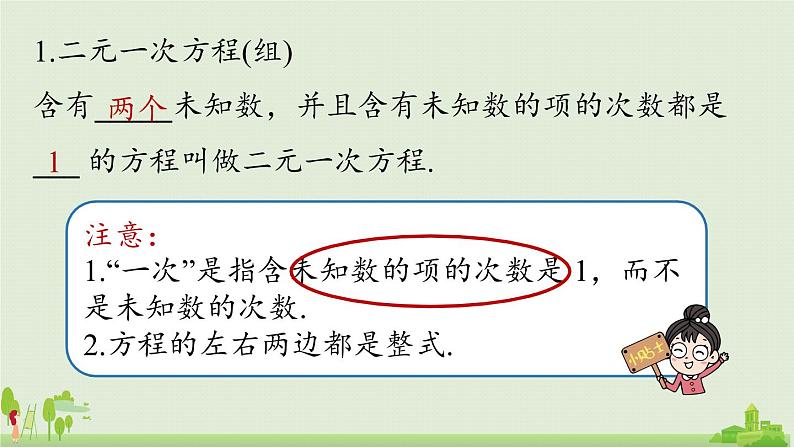 人教版数学七年级下册 8.5二元一次方程组小结 PPT课件05