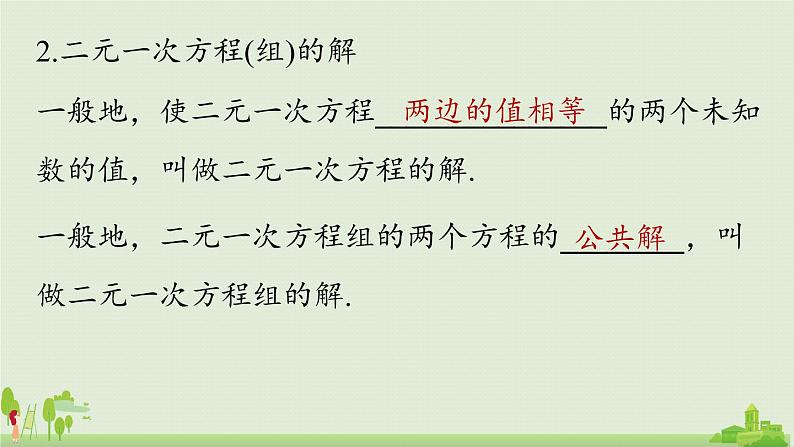 人教版数学七年级下册 8.5二元一次方程组小结 PPT课件07