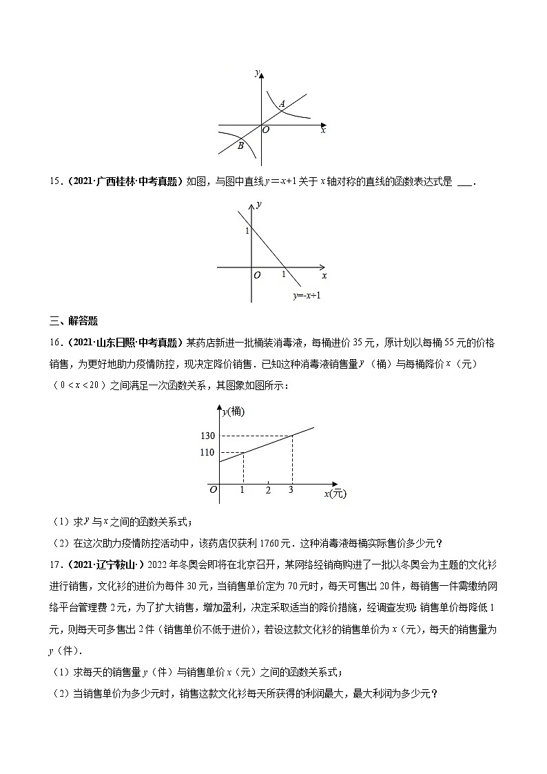 专题11 一次函数（专项训练）-备战2022年中考数学一轮复习精品课件+专项训练（全国通用）03