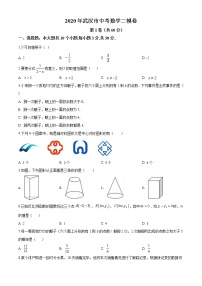 精品解析：2020年湖北省武汉中考数学二模试题（解析版+原卷版）