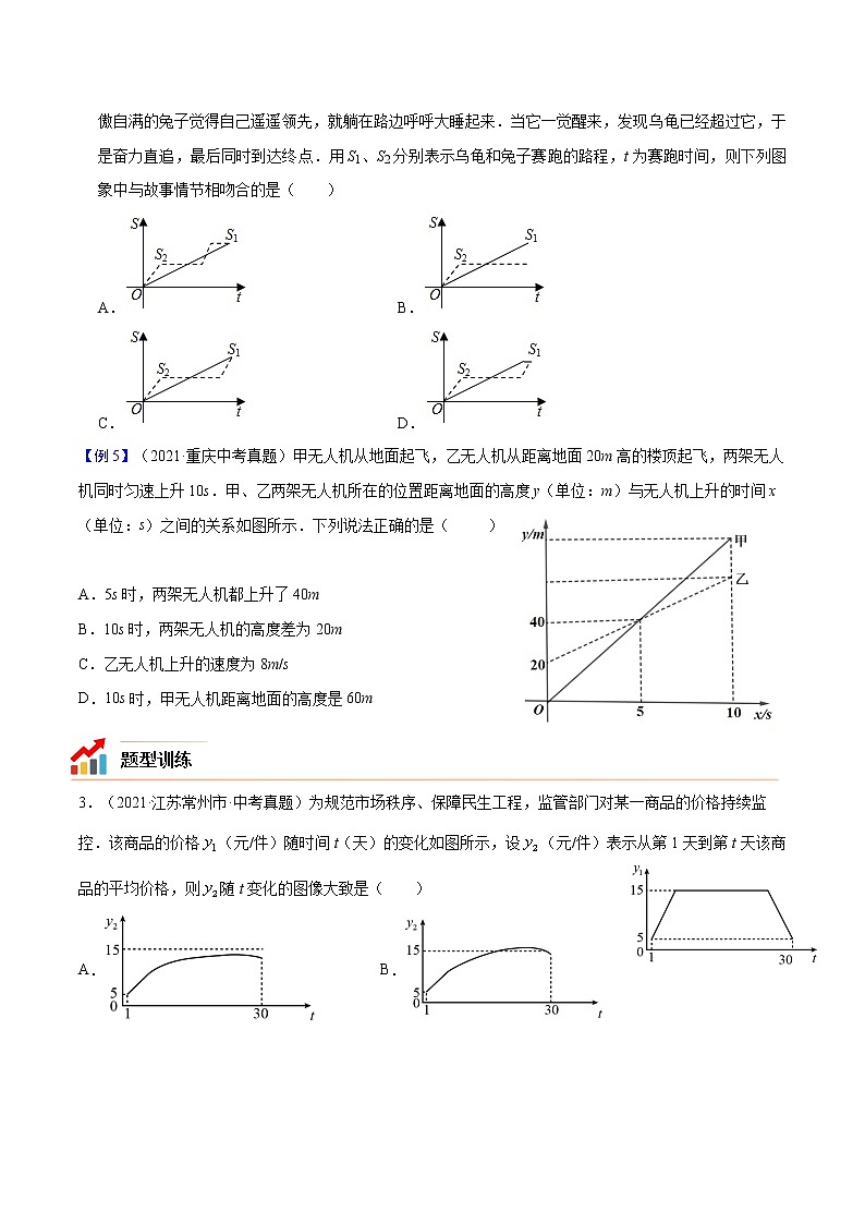 专题12  函数图象的分析与辨析【考点精讲】-【中考高分导航】备战2022年中考数学考点总复习（全国通用）03
