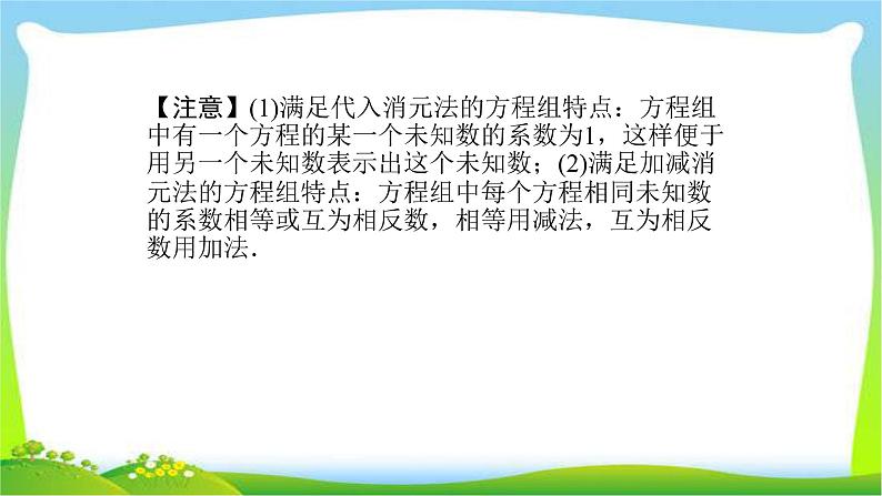 中考数学新突破复习第二章方程(组)与不等式(组)2.1一次方程与方程组优质课件PPT第8页