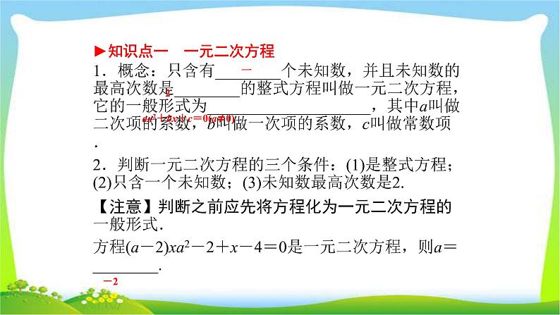 中考数学新突破复习第二章方程(组)与不等式(组)2.2一元二次方程优质课件PPT03