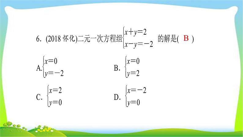 中考数学突破复习第二章方程与不等式完美课件PPT08