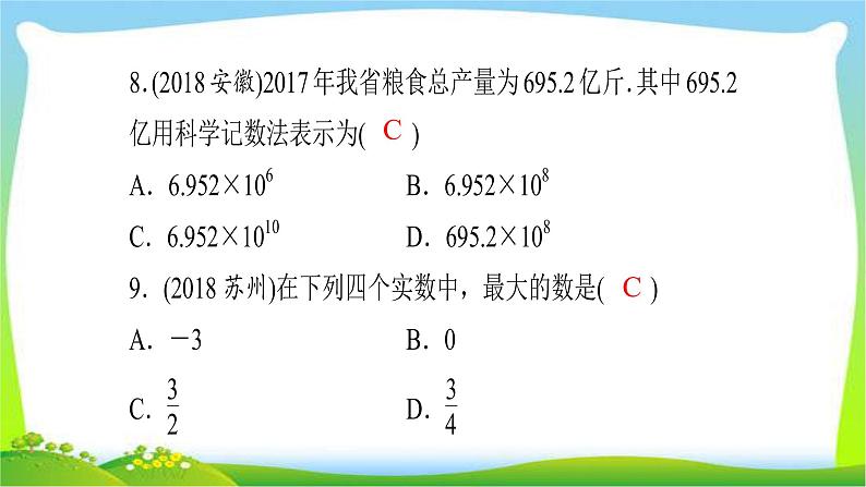 中考数学突破复习第一章数与式完美课件PPT第8页