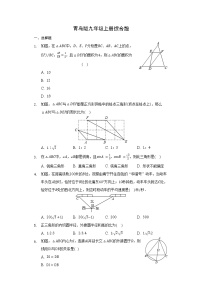 期末综合习题  2021-2022学年青岛版九年级数学上册（word版 含答案）