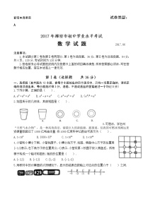 山东省潍坊市2017年中考数学试题（word版,含答案）