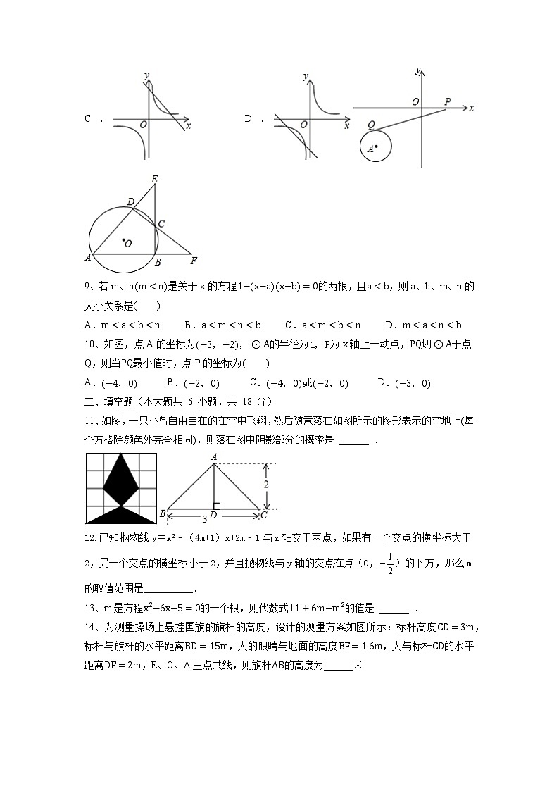 2021-2022学年九年级数学上学期期末测试卷第2页