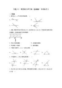 专题5.2 相交线与平行线（基础篇）专项练习2-【挑战满分】2021-2022学年七年级数学下册阶段性复习精选精练（人教版）