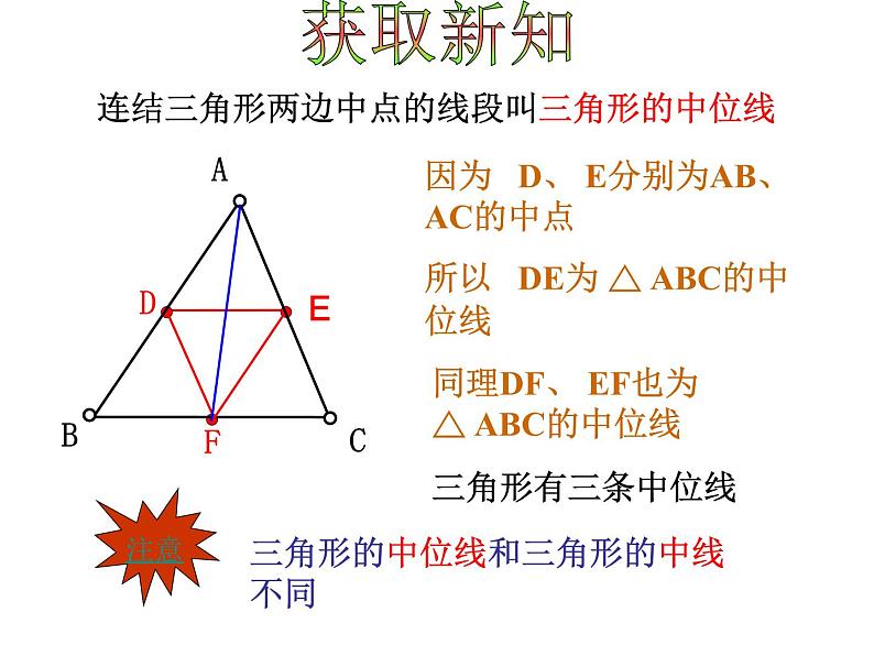 2020-2021学年人教版八年级数学下册：18.1.2三角形的中位线课件第5页