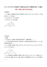 专题04 等腰三角形中的有关问题-2021-2022学年八年级数学上册期末综合复习专题提优训练（人教版）