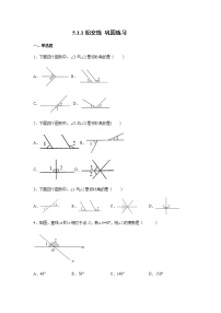 初中数学人教版七年级下册5.1.1 相交线巩固练习