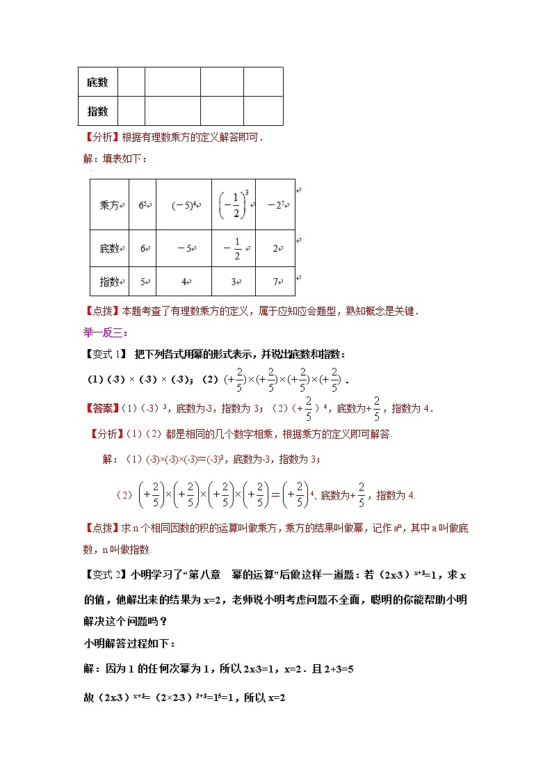 专题1.20 有理数的乘方（知识讲解）-2021-2022学年七年级数学上册基础知识专项讲练（人教版）第2页