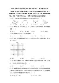 2018-2019学年安徽省黄山市九年级（上）期末数学试卷