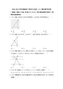 2020-2021学年福建省三明市九年级（上）期末数学试卷