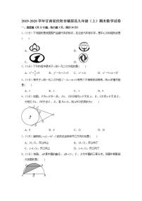 2019-2020学年甘肃省庆阳市镇原县九年级（上）期末数学试卷