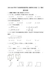 2019-2020学年广东省深圳实验学校三部联考九年级（上）期末数学试卷