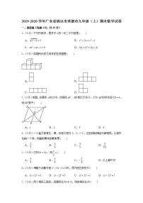 2019-2020学年广东省清远市英德市九年级（上）期末数学试卷