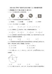 2020-2021学年广东省中山市九年级（上）期末数学试卷