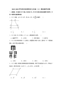 2019-2020学年贵州省贵阳市九年级（上）期末数学试卷