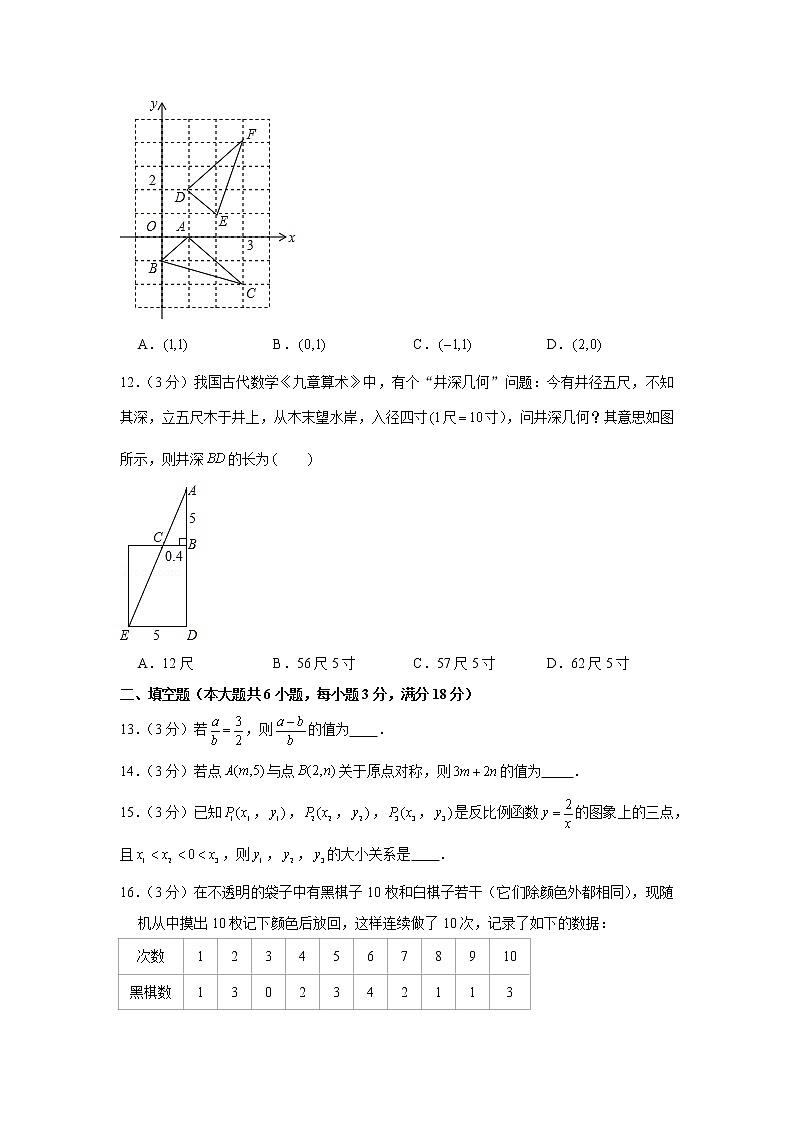 2019-2020学年湖南省长沙市雨花区九年级（上）期末数学试卷第3页