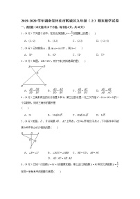 2019-2020学年湖南省怀化市鹤城区九年级（上）期末数学试卷