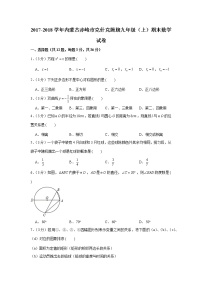 2017-2018学年内蒙古赤峰市克什克腾旗九年级（上）期末数学试卷