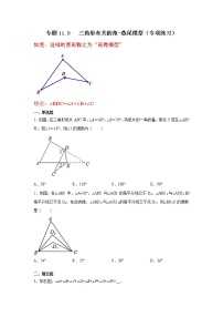 专题11.9 三角形有关的角-燕尾图形（专项练习）-2021-2022学年八年级数学上册基础知识专项讲练（人教版）