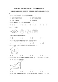 2018-2019学年新疆九年级（上）期末数学试卷