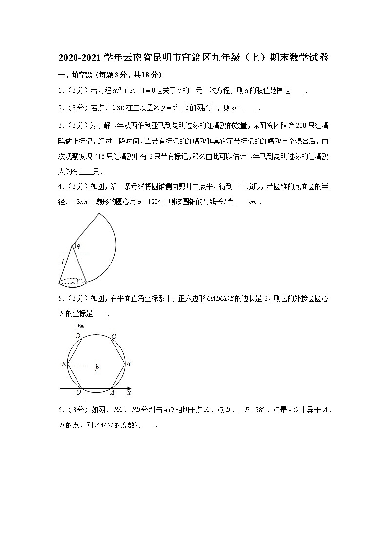 2020-2021学年云南省昆明市官渡区九年级（上）期末数学试卷01