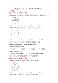 专题24.6 弧、弦、圆心角（专项练习）-2021-2022学年九年级数学上册基础知识专项讲练（人教版）