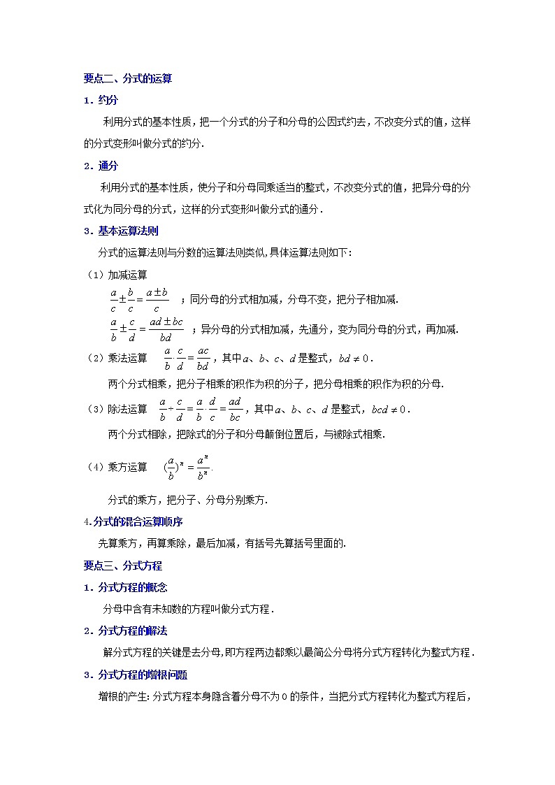 专题15.14《分式》全章复习与巩固（知识讲解）-2021-2022学年八年级数学上册基础知识专项讲练（人教版）第2页