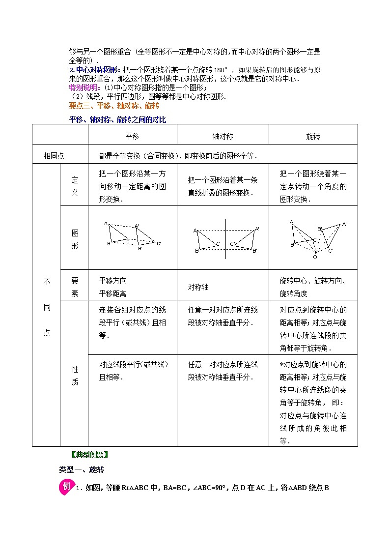 专题23.5 《旋转》全章复习与巩固（知识讲解）-2021-2022学年九年级数学上册基础知识专项讲练（人教版）第2页
