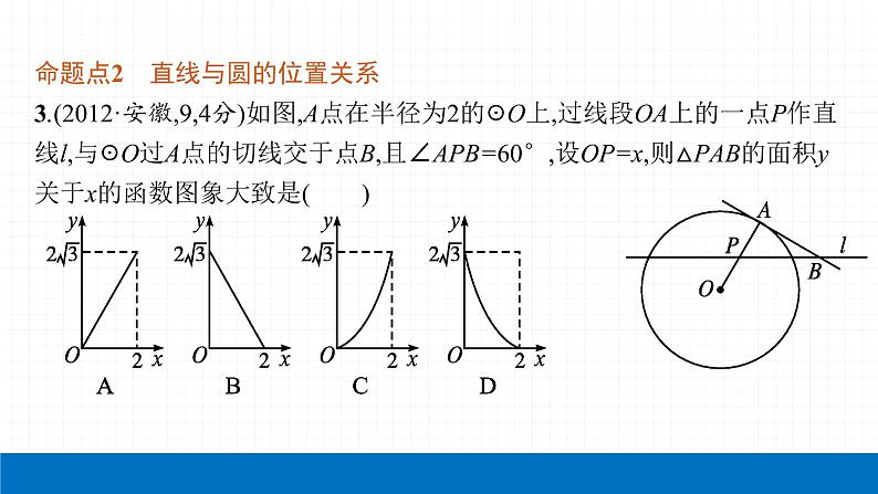 2022届初中数学一轮复习 第23讲 与圆有关的位置关系 课件第6页